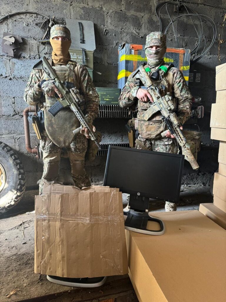 Image for Monitors and fire extinguishers from our friends from Lithuania were received by military personnel of various units.